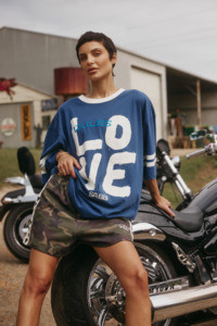 Shorts: Raving Hearts Mini Shorts - Camo