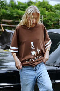 The Champagne Tee - Chocolate