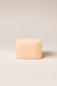 Frosted Cube Holder - Peach