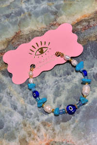 Evil Eye Azure Charm Bracelet