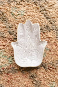 White Ceramic Hamsa Dish