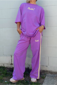 The Chido Pants -Fluro Purple