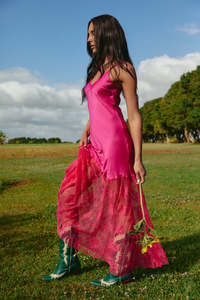 Maxi Dresses: The Lace Maxi Slip Dress - Pink