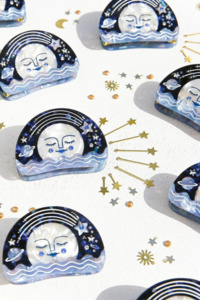 Hair Clips: Universe Hair Claw - Blue