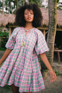 Products: Mini Smock Dress - Disco Check