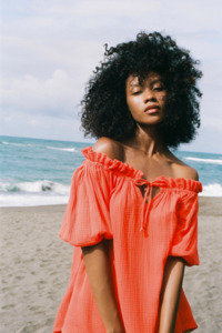 Products: Isla Blouse - Orange Cotton