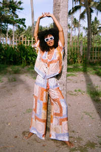 Safari Paperbag Pant - Paisley Patchwork