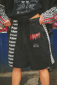 Be Happy Gingham Trackie Shorts