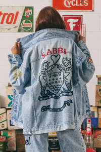 Jackets: Mermaid Racing Denim Jacket