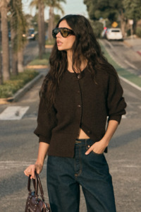 Knitwear: Duchess Cardi - Chocolate