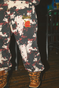 Pants: Cowprint Cuffed Sweatpants