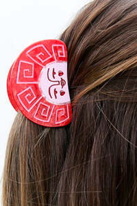 Hair Clips: Ruby Grecian Sun Claw Clip
