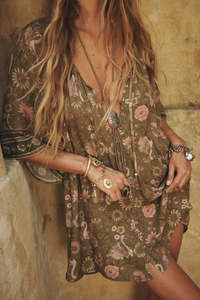 Spell: Swan Lake Tunic Dress - Sage
