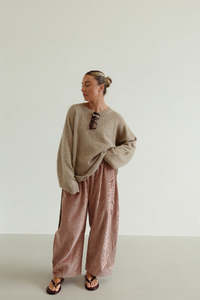 Isabel tie side knit - oatmeal
