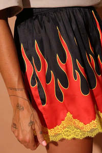 Shorts: Liar Liar shorts on Fire Lace Shorties