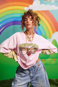 The Sabbi Outlaw Shirt Tee - Pink/Green