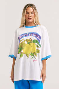 Feed Me Pasta Tee - White