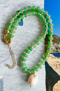 Best Sellers: Pistachio Pearl Necklace