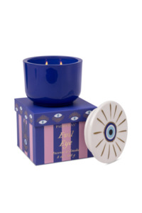 Candles: Paddywax Boxed Candle - Evil Eye Charmed 8oz -Incense +Smoke
