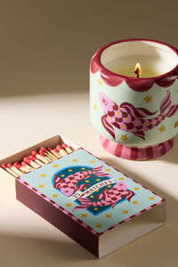 Candles: Paddywax A Dopo Koi Fish Ceramic Candle - Ocean Tide