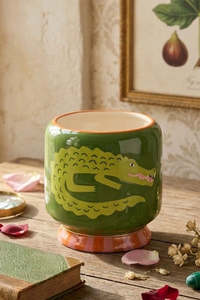 Candles: Paddywax A Dopo Crocodile Ceramic Candle - Prickly Pear
