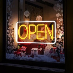 Products: Open Neon Sign (Rectangle) Neon Hub NZ