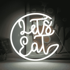 Products: Lets Eat Neon Sign Neon Hub NZ