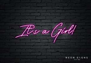 Event Neon Signs: It's A Girl - LED Neon Sign