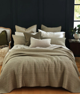 Products: MM Linen Loom Coverlet Set Sage MM Linen Bedding NZ