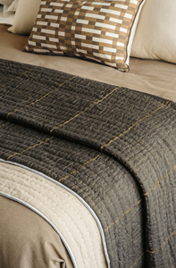 Products: Bianca Lorenne Appetto Chocolate Coverlet Luxury Linen Coverlet NZ
