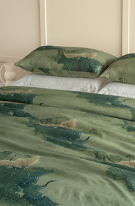 Bianca Lorenne Tsuru Spruce Linen Cotton Duvet Cover Set