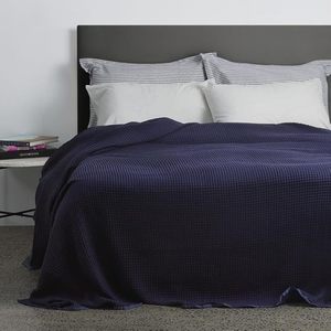 Products: Seneca Premier Waffle Navy Blanket