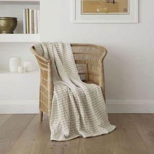 Products: Baksana Vigo Throw Cream with Beige Stripes