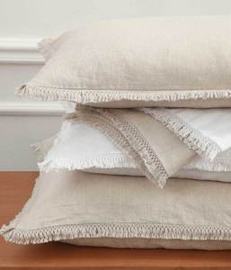 Products: MM Linen - Laundered Linen - Tassel Eurocases (Pair) - Natural