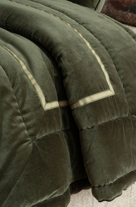 Products: Bianca Lorenne Luchesi Olive Comforter Luxury Velvet Comforter NZ