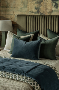 Products: Bianca Lorenne Riga Prussian Blue Comforter Luxury Velvet Comforter NZ