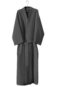 Products: Baksana Unisex 50/50 Waffle Kimono Style Robe Charcoal