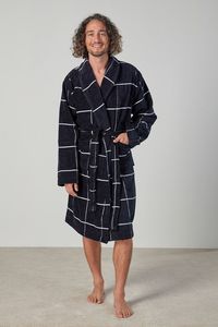 Products: Baksana Marcus Robe Navy Check