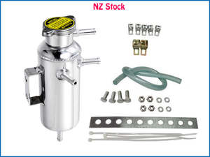 Radiators Cooling Systems: Universal Engine Coolant Cooler Radiator Overflow Breather Tank Can 400ml