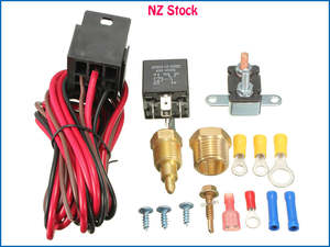 Radiators Cooling Systems: 200 to 185 Degree Engine Cooling Fan Thermostat Temp Switch Sensor Relay Kit
