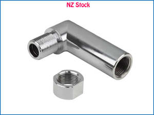 Exhaust: O2 Oxygen Sensor Angled Extender 90 Degree Bung Extension M18 x 1.5