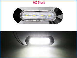Truck Trailer Parts: 12V / 24V White LED Caravan Truck Trailer Side Marker Light E-Marked