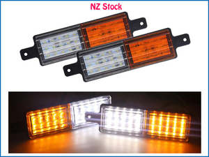 Truck Trailer Parts: 2 x Front Indicator Park LED Bull Bar Lights Bullbar Light for Car Truck Trailer