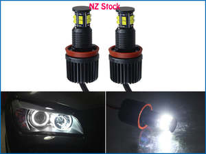 Bmw Parts: 120W H8 LED Angel Eye Bulbs Fits BMW E82 E90 E92 E60 E61 E63 E89 X6