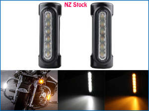 Motorcycle Highway Crash Bar Turn Signal Driving Light for Harley Victory