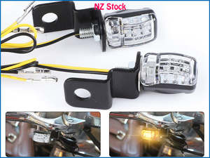 Light: 2 x Universal Mini LED Motorcycle Indicators Blinker Turn Signal E-Marked