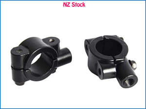 2 x 10mm Motorcycle Mirror Mount Clamp Holder for 25mm Handlebar