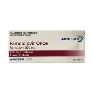 Pharmacist Only Medicines: Apohealth Famciclovir Once 500mg