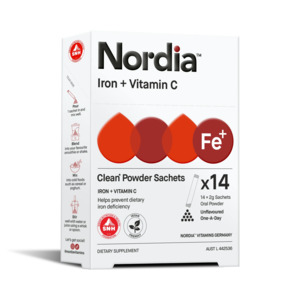 Minerals: Nordia Iron + Vitamin C Clean Powder Sachets