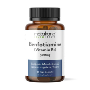 Matakana Health Benfotiamine (Vitamin B1) 300mg